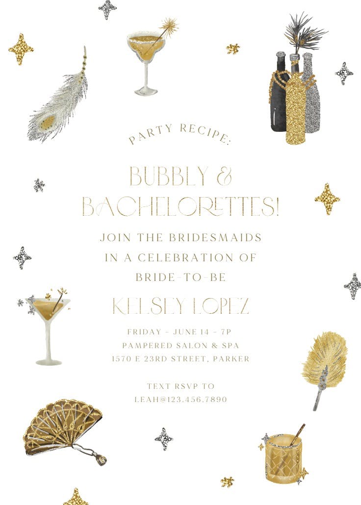 Ring fling - bachelorette party invitation